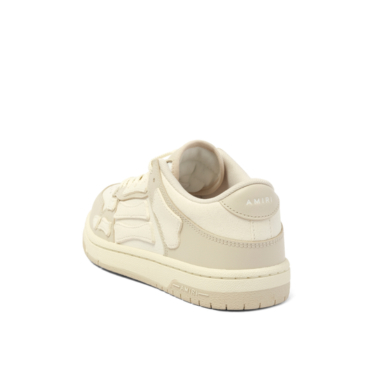 Skeleton Top Low Sneaker in Alabaster