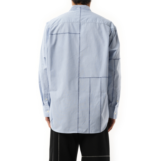 Frankenstein Cutting Shirt in Blue/White