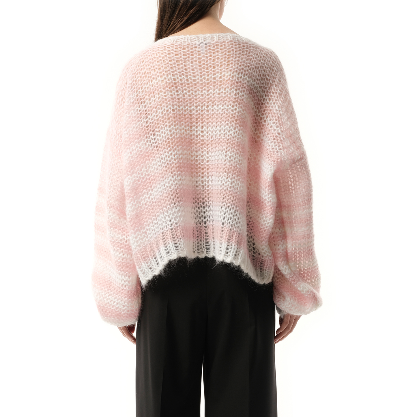 Anagram Sweater in White/Pink