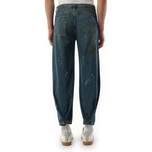 Cropped Wide Leg Denim in Mid Indigo