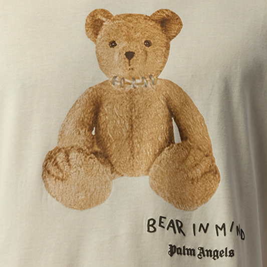 Bear in Mind Regular T-Shirt in Off White/Brown