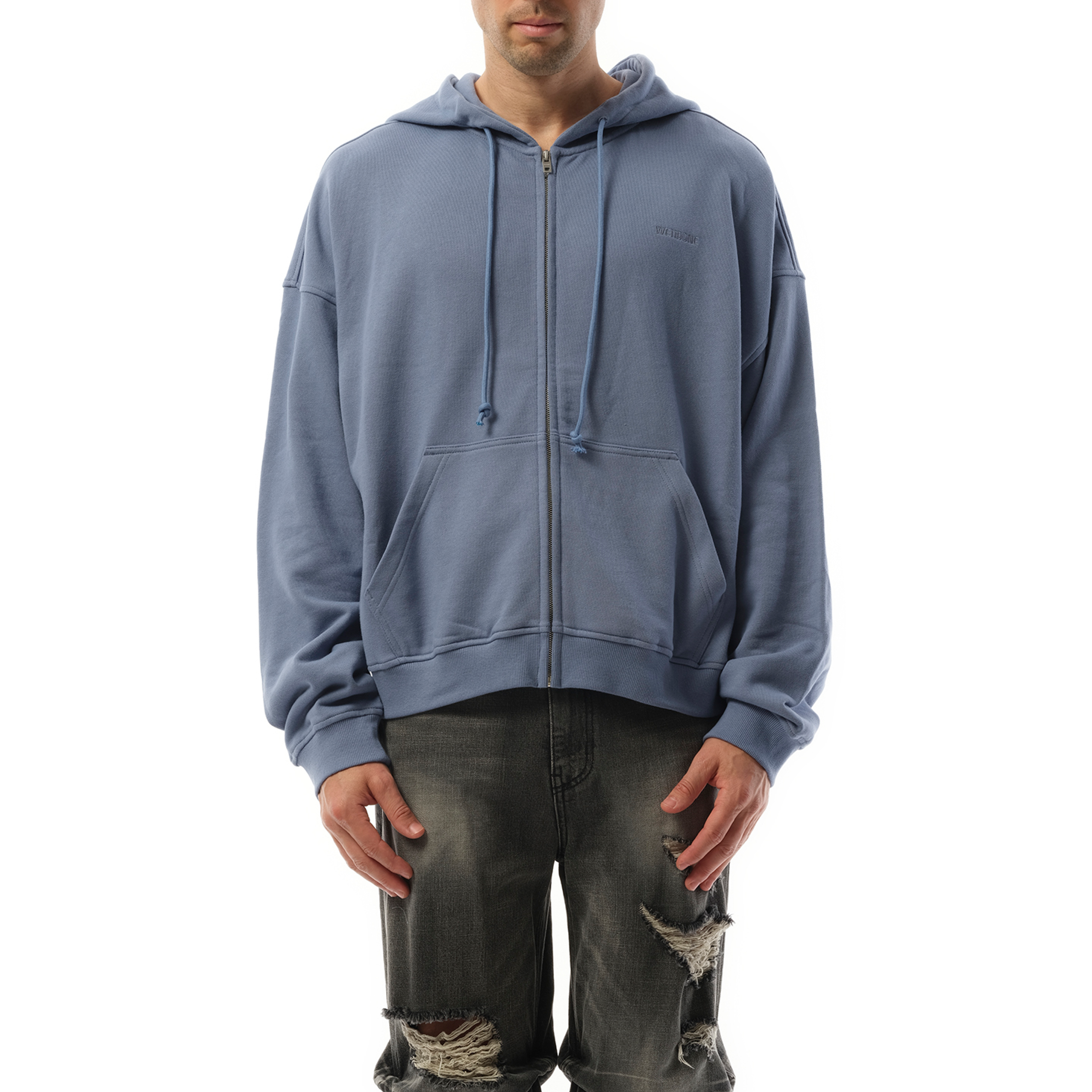 Twin All Around Hoodie Zip-Up in Sky