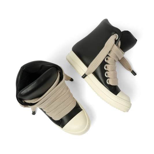 Padded Jumbolaced  Sneaker in Black/Milk/Milk