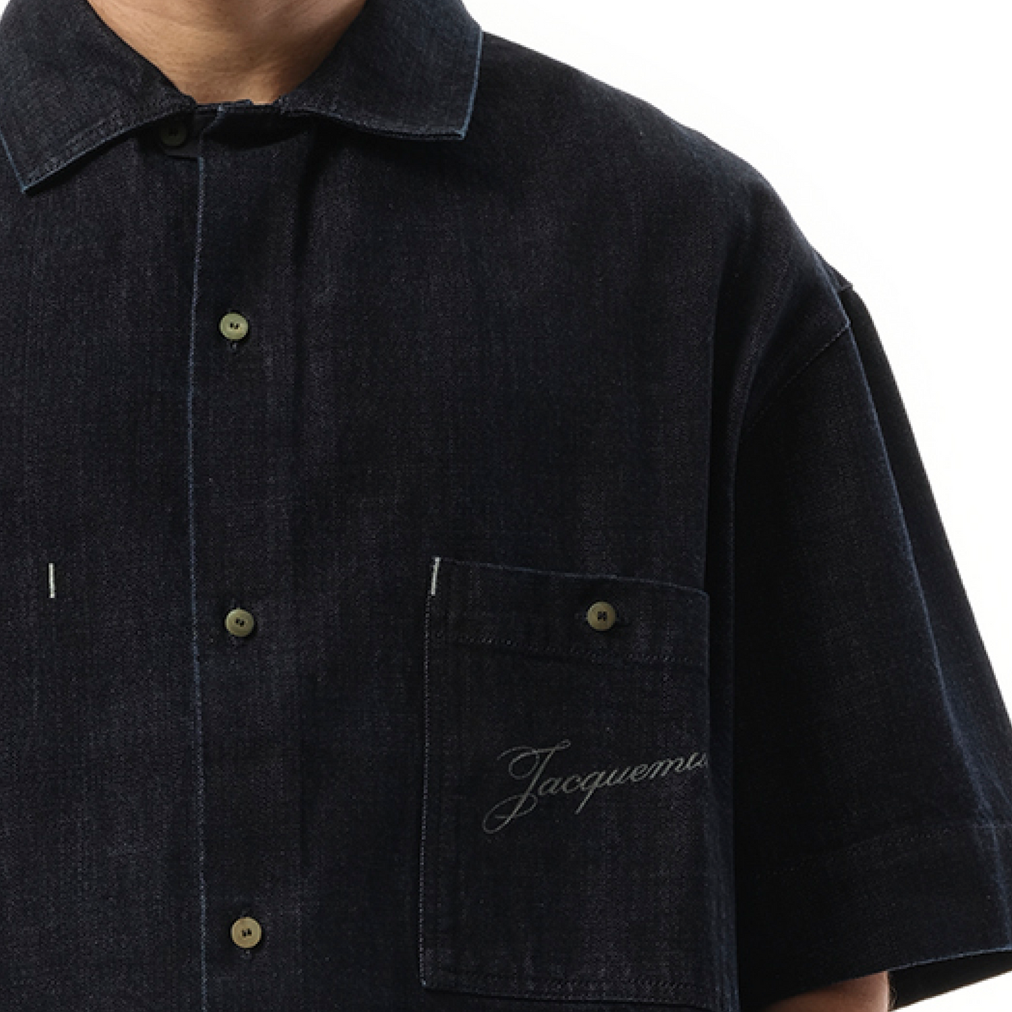 La Chemise Denim Aloe in Dark Navy