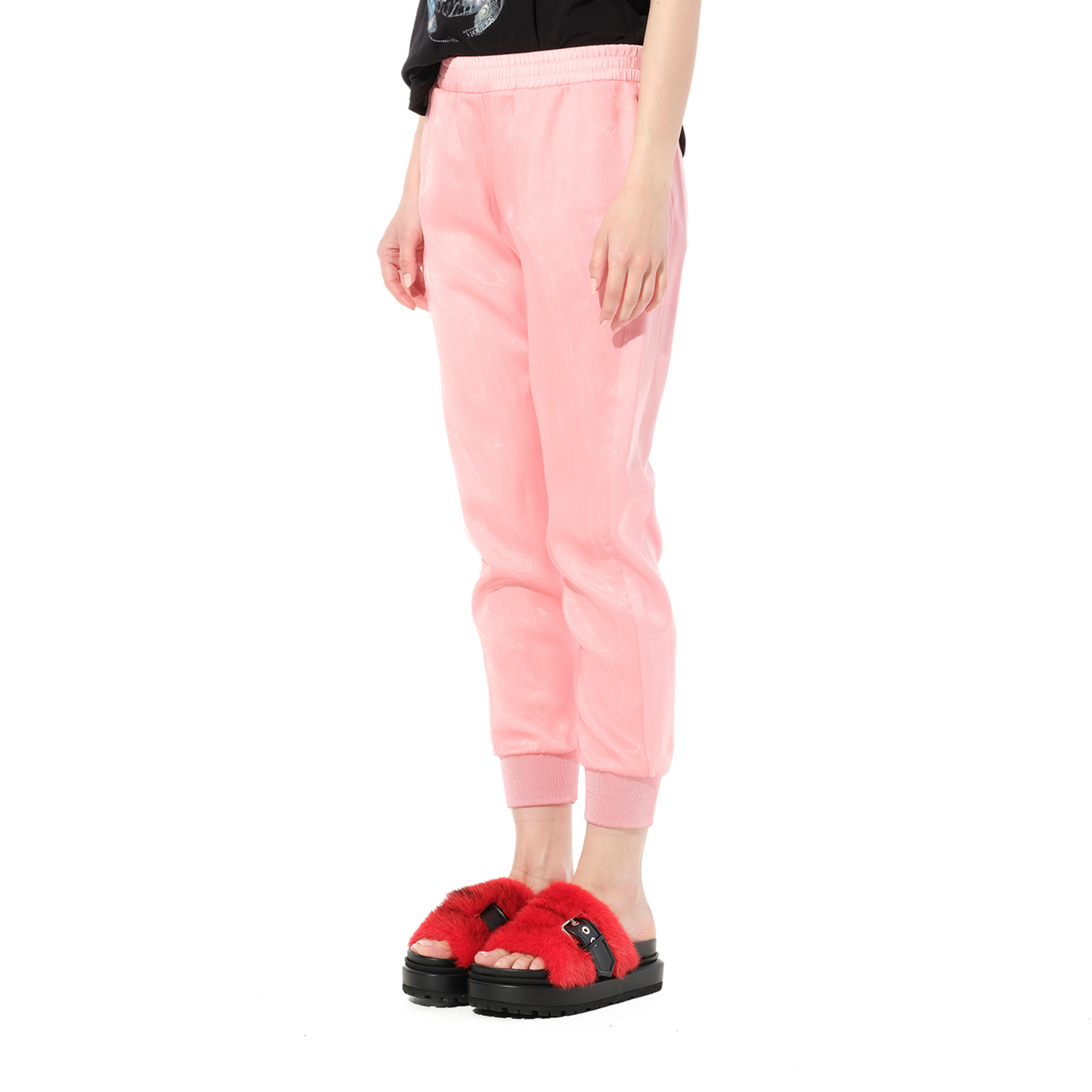 Satin Organza Jogger in Anemone