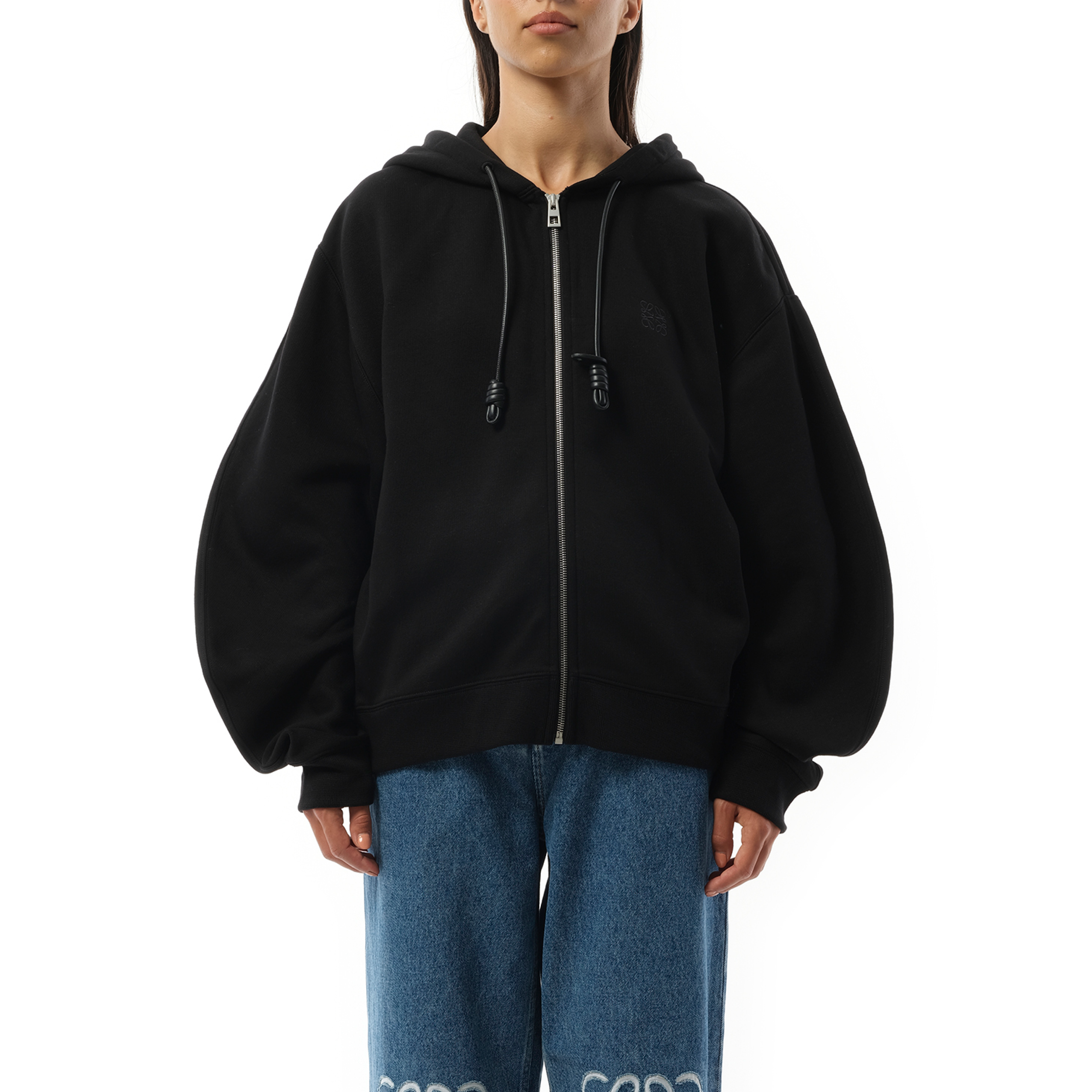 Flamenco Zip Hoodie in Black