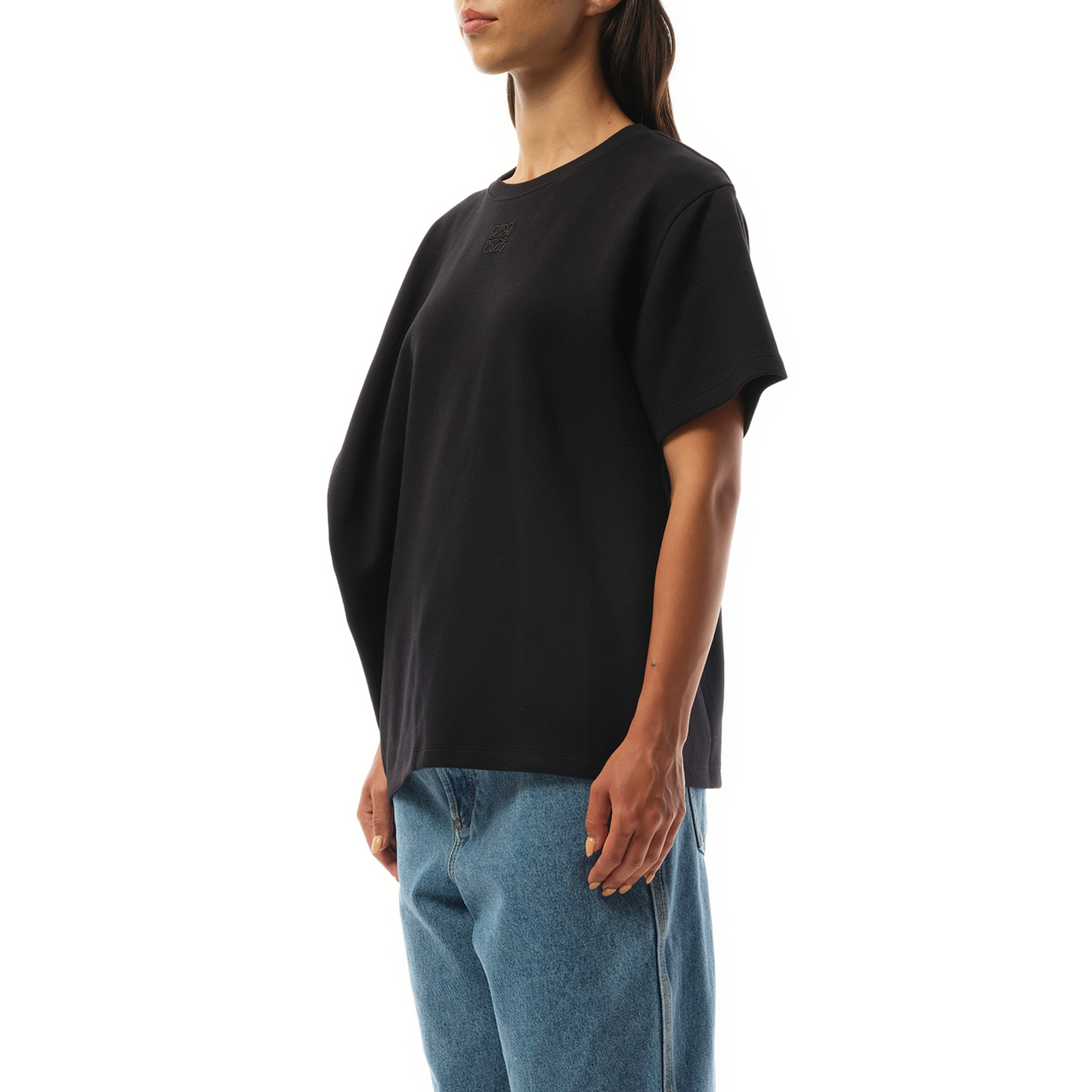 Draped T-Shirt in Black