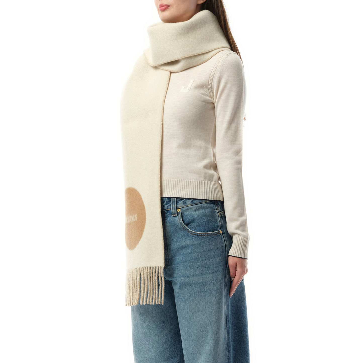 Rond Carre Scarf in Beige