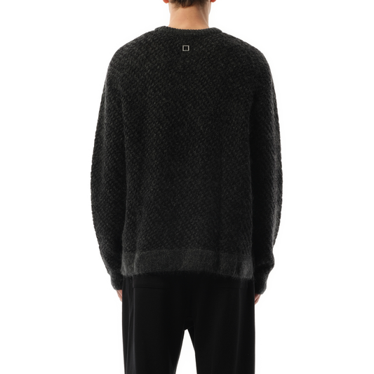 Wool Mohair Mix Sweater in Grey