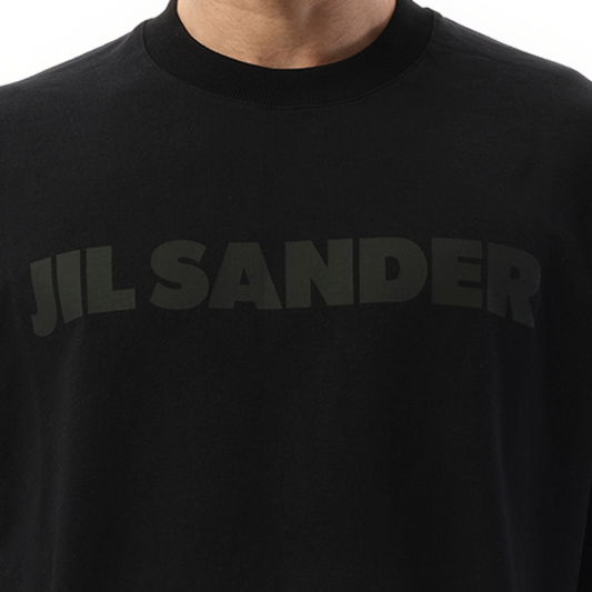 Tonal Jil Sander Logo T-Shirt in Black