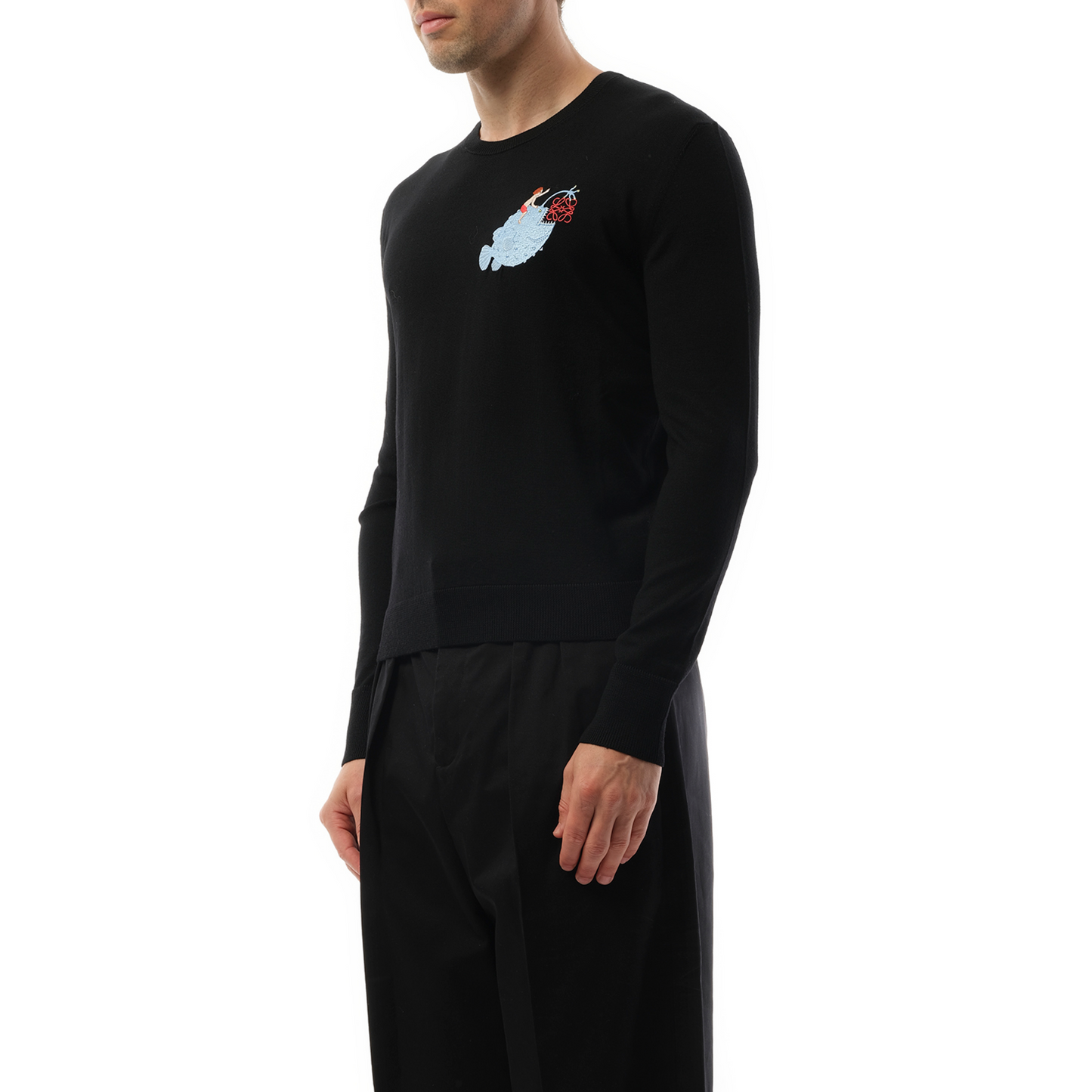 Suna Fujita Anglerfish Sweater in Black