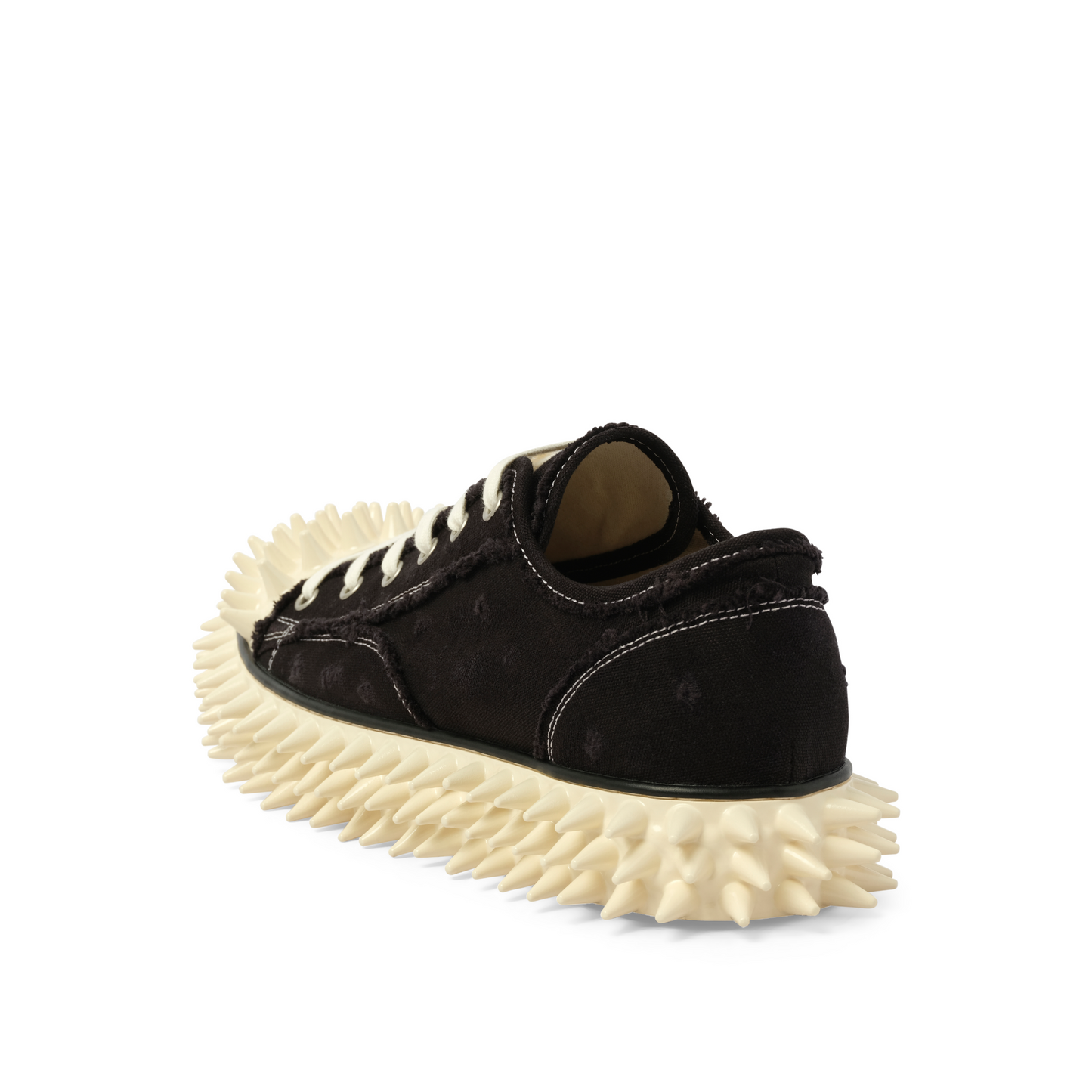 Spiky Canvas Sneaker in Black