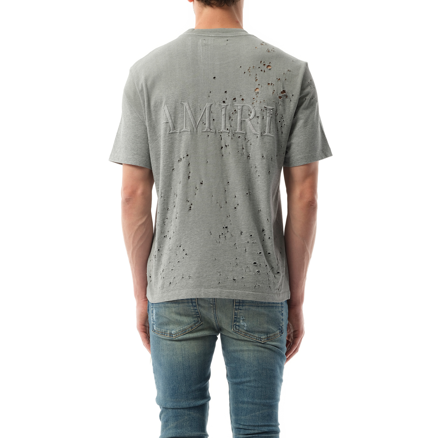 MA Shotgun Embroidered T-Shirt in Grey