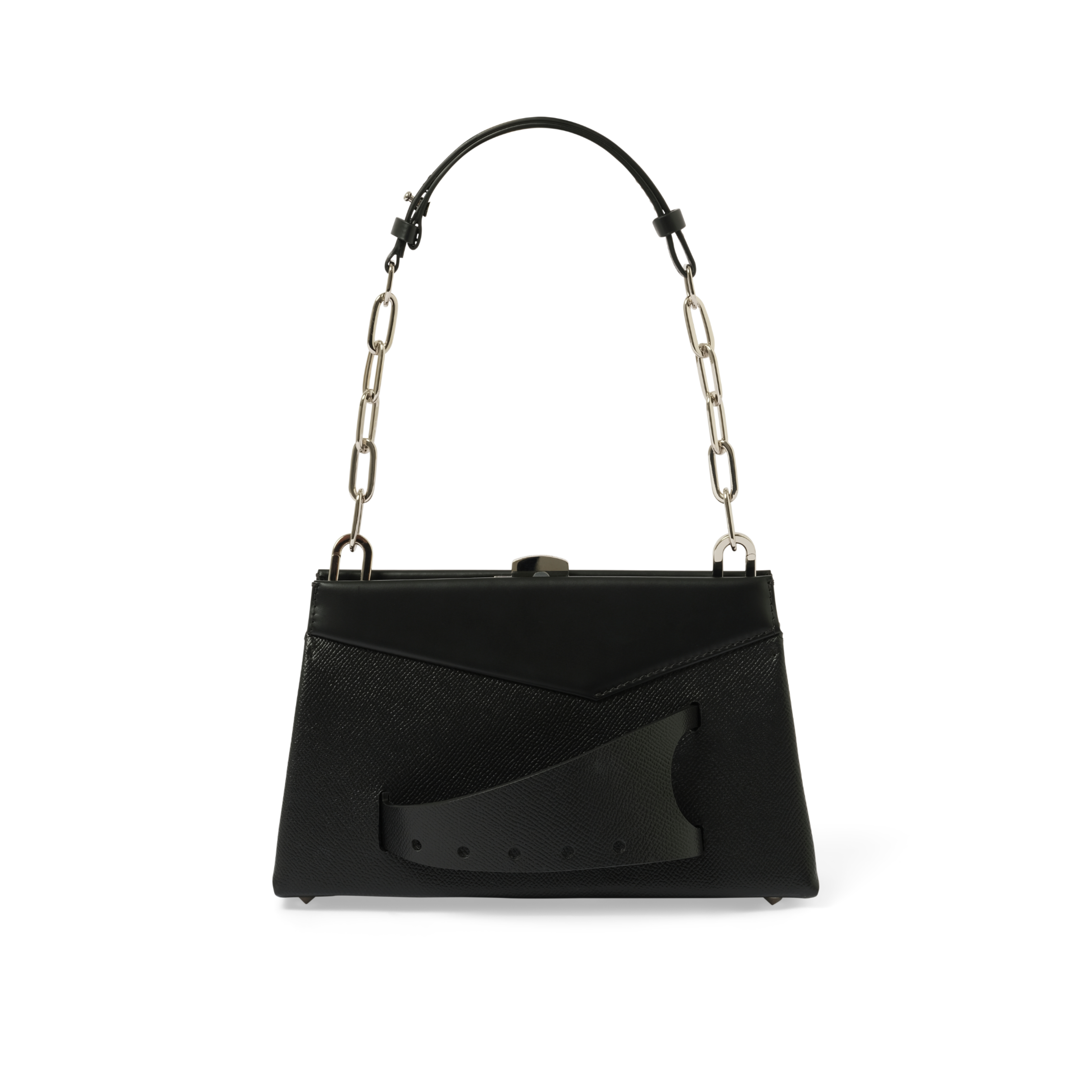 Snatched Small Shoulder Clutch Bag in Black