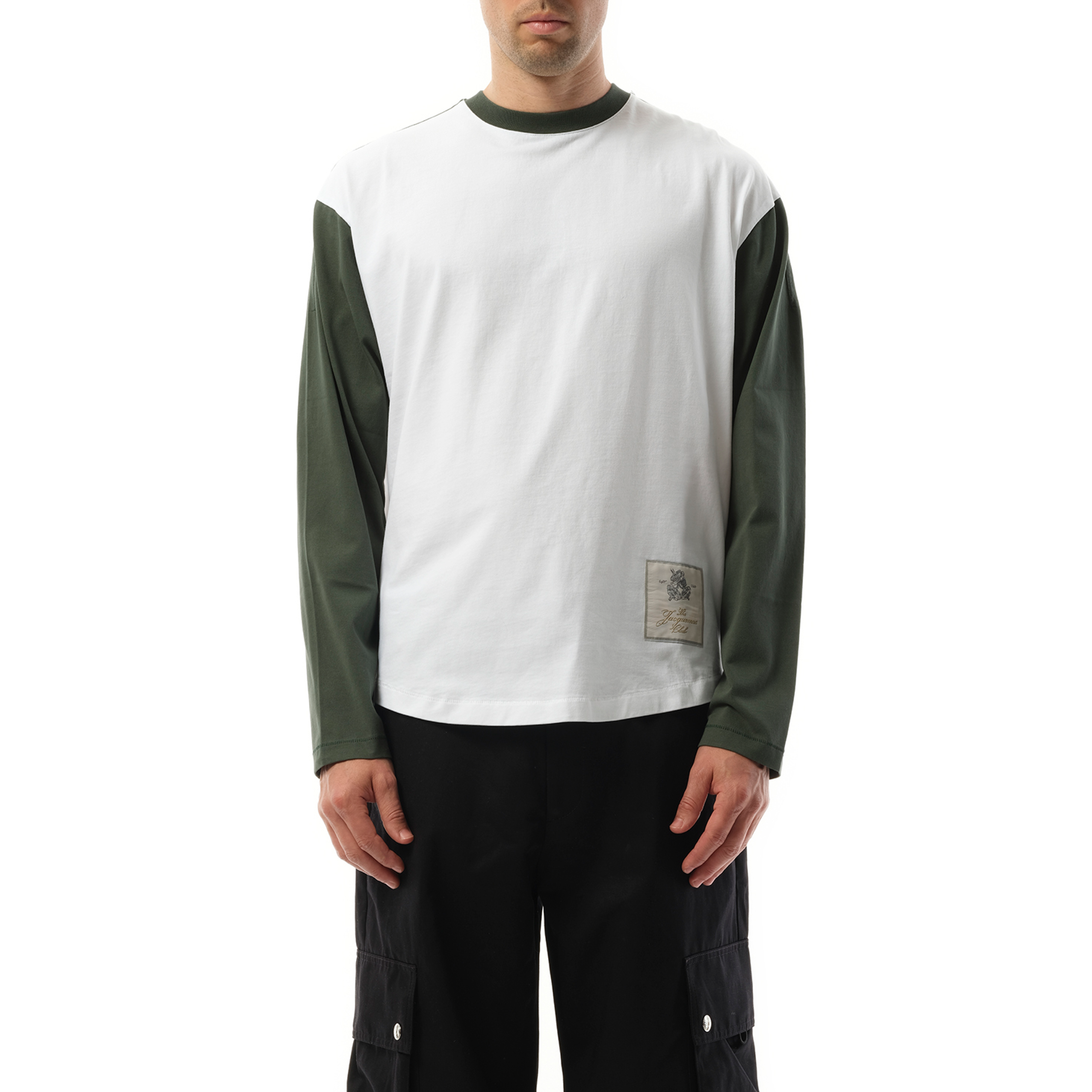 Le T-Shirt Baseball Long Sleeve in Green