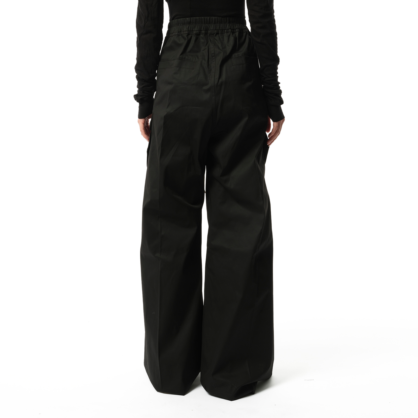 Cotton Poplin Cargobelas Pants in Black