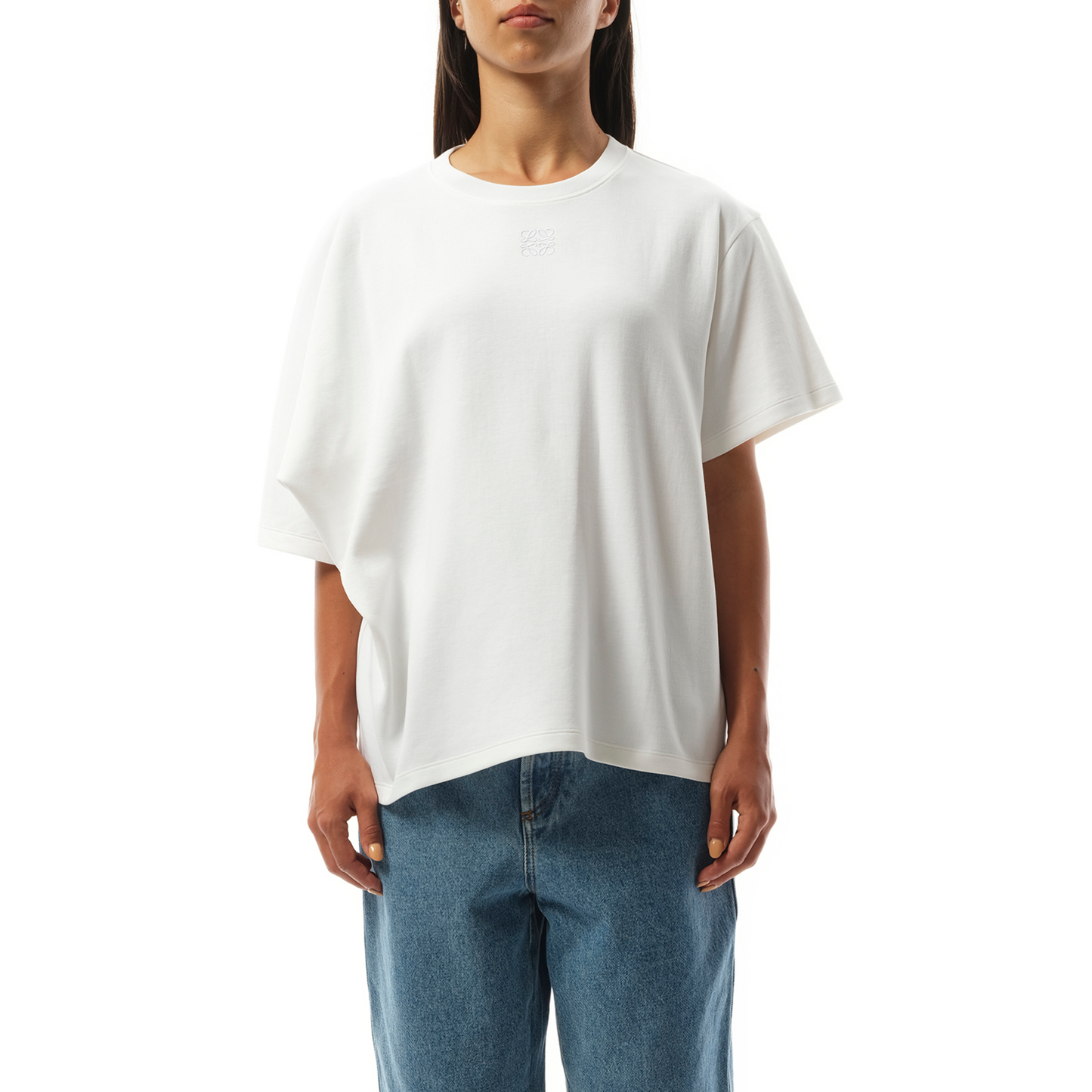 Draped T-Shirt in White