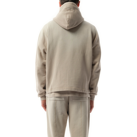 Step Hem Hoodie in Oat