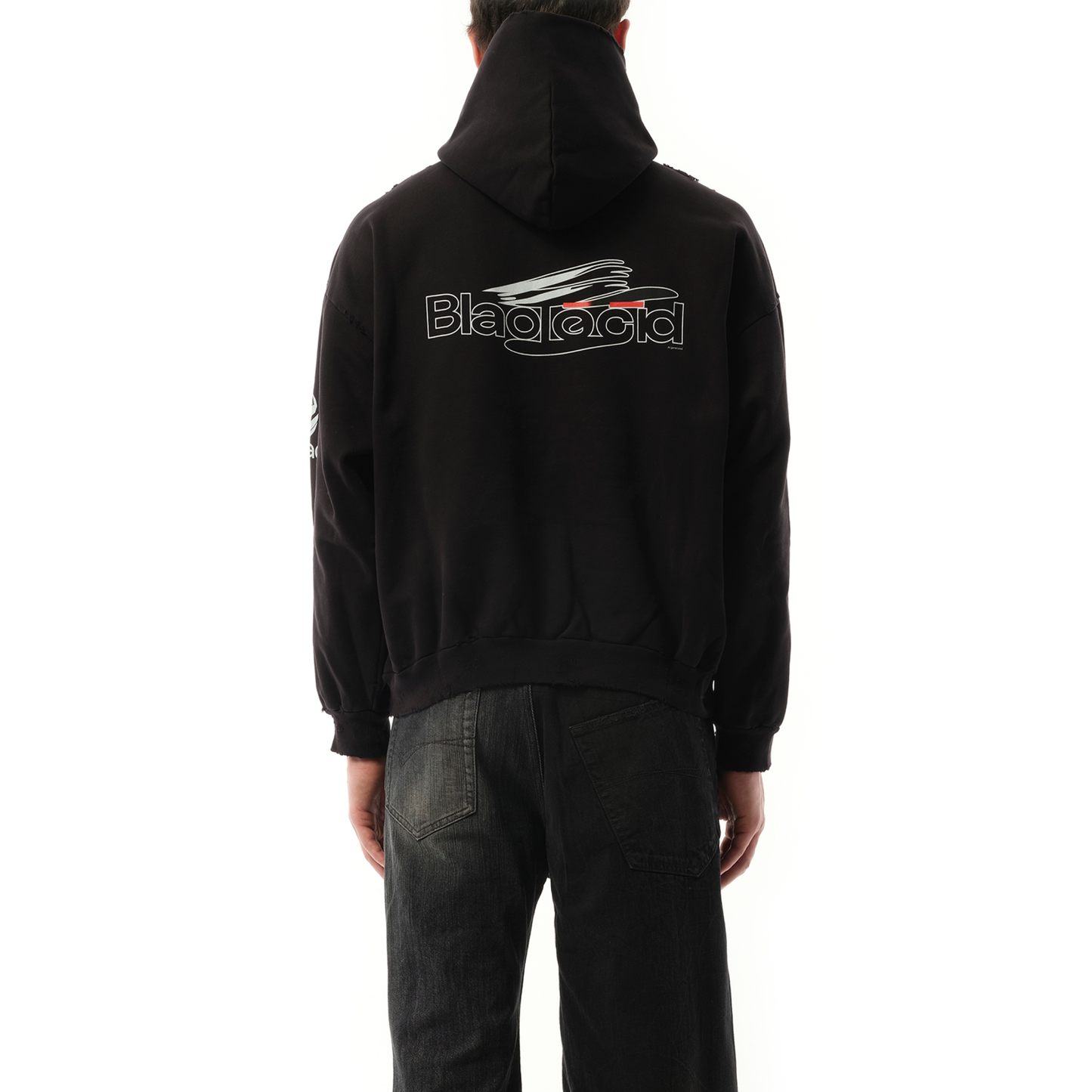 AI Generated Medium Fit Hoodie in Washed Black