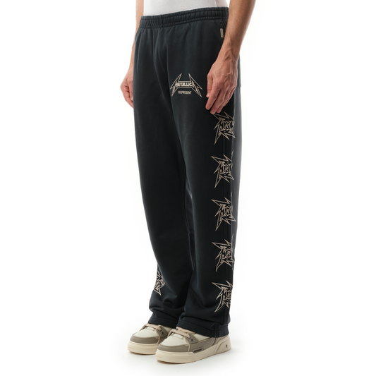 Metallica 40 Year Anniversary Sweatpants in Stained Black