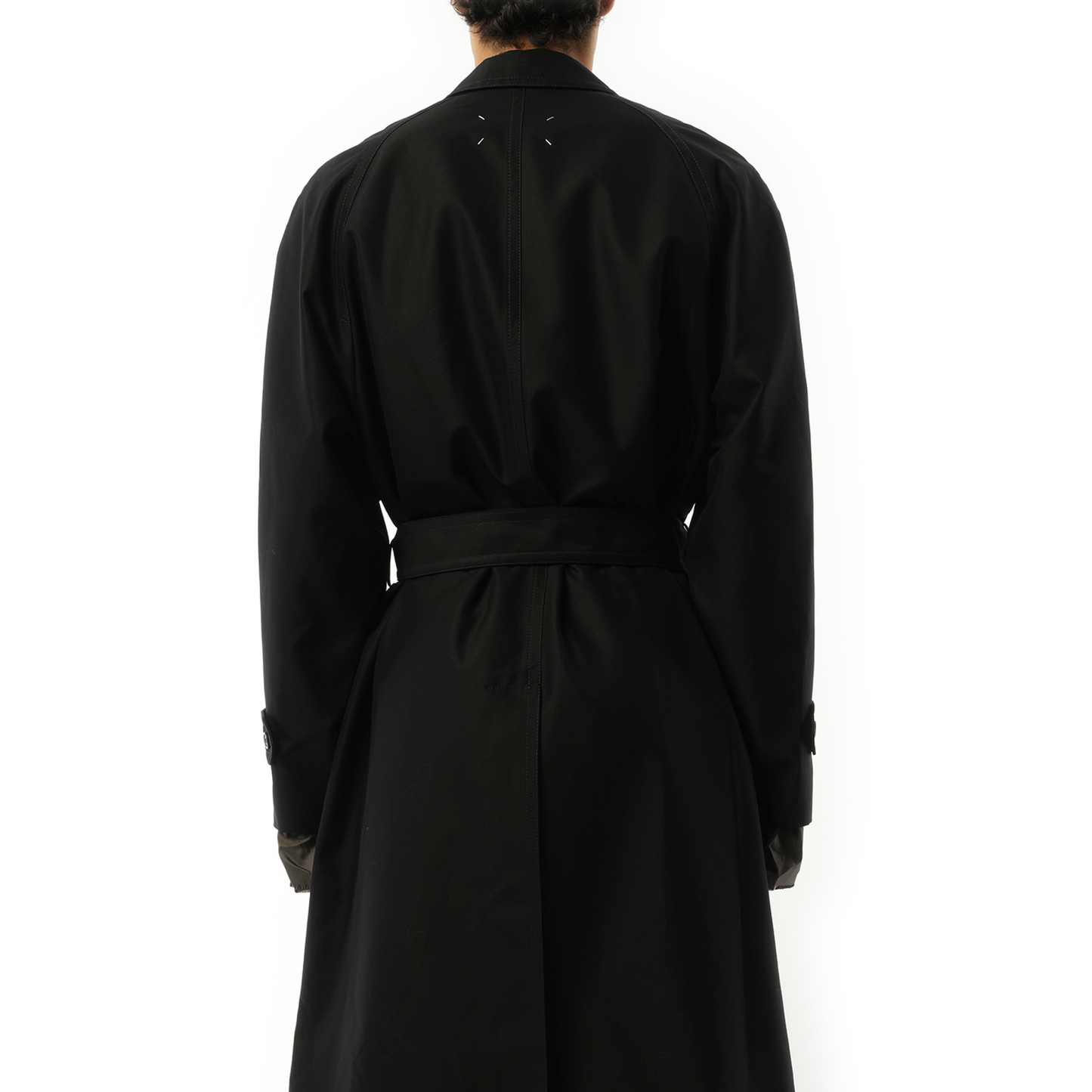 Belted Trench Coat in Black