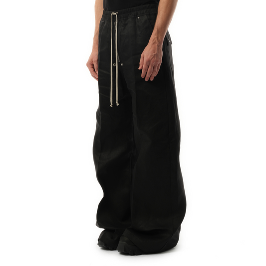 Linen Wide Bela Pants in Black