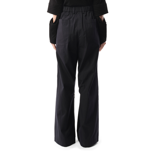 Gusset Wide Leg Pants in Navy