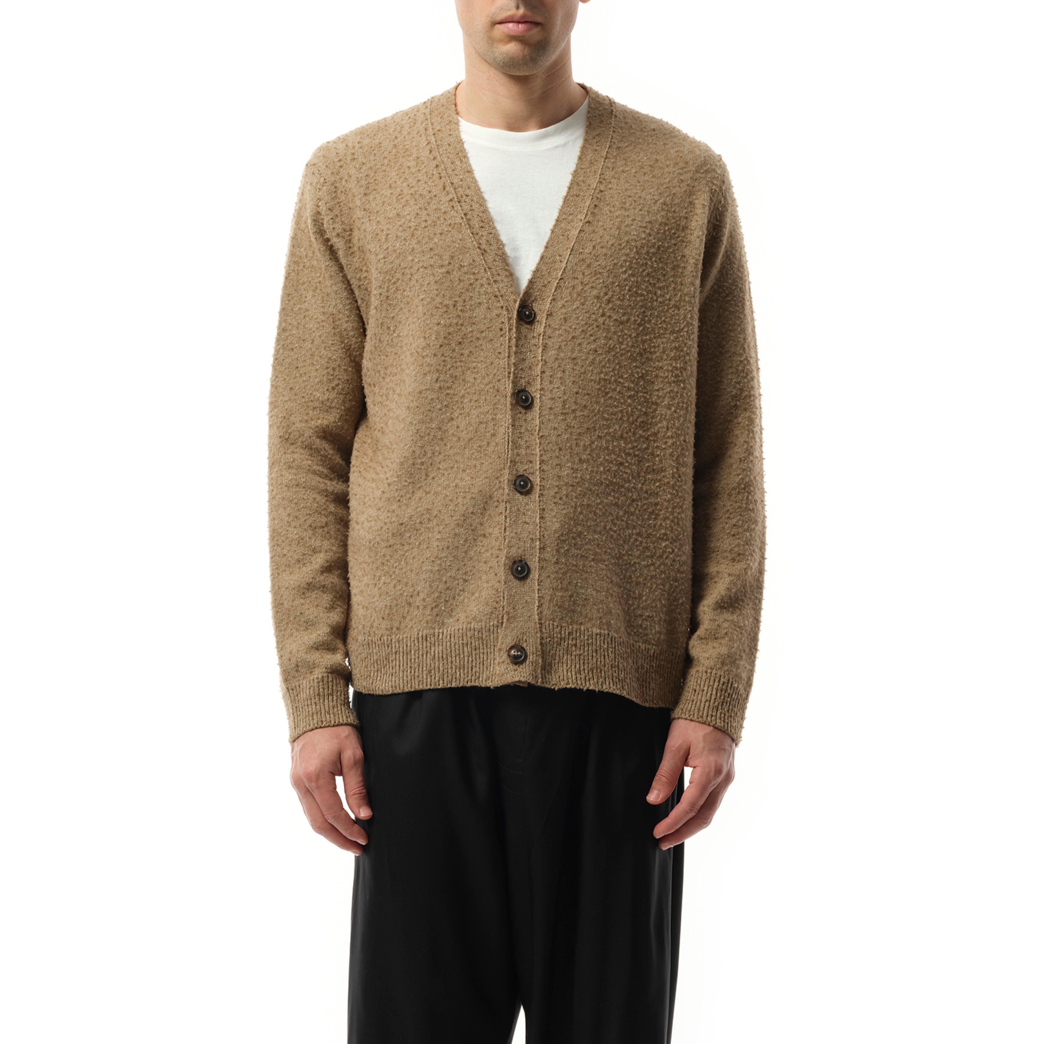 Wool Cardigan in Walnut