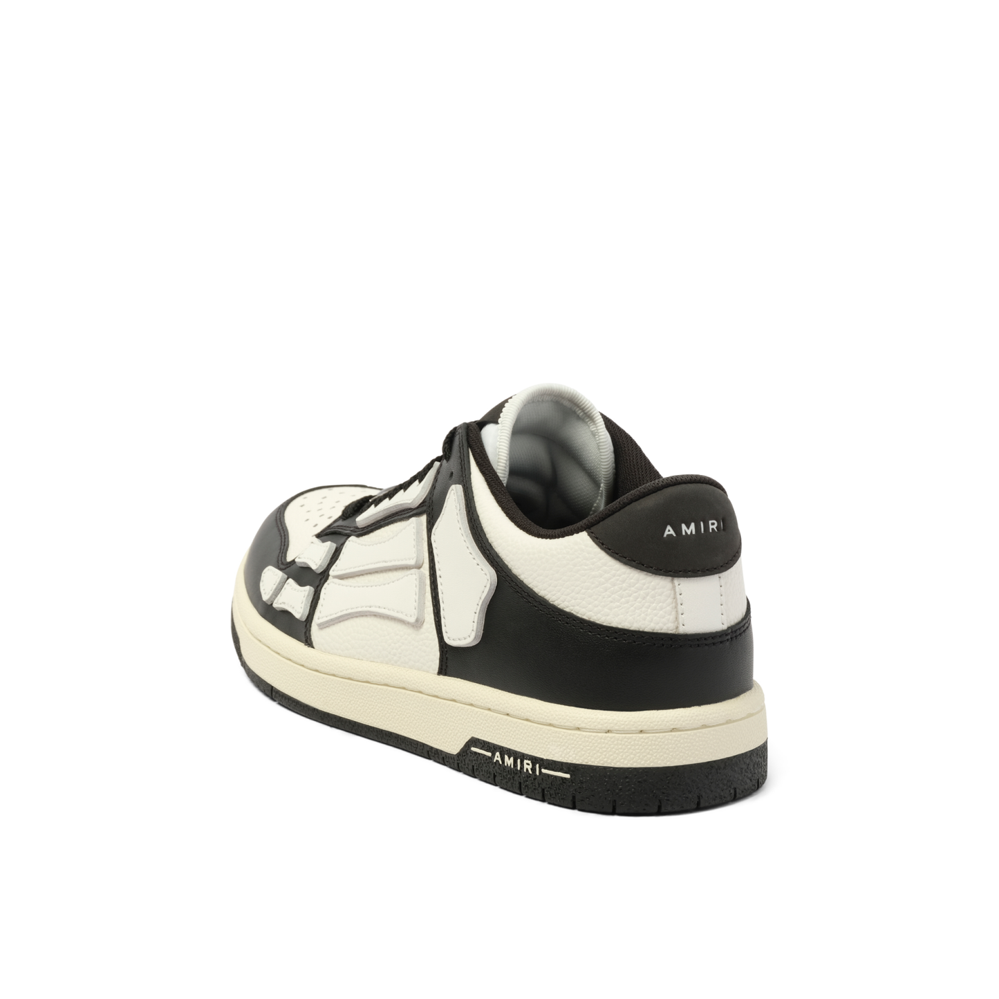 Skeleton Top Low Sneaker in Black/White