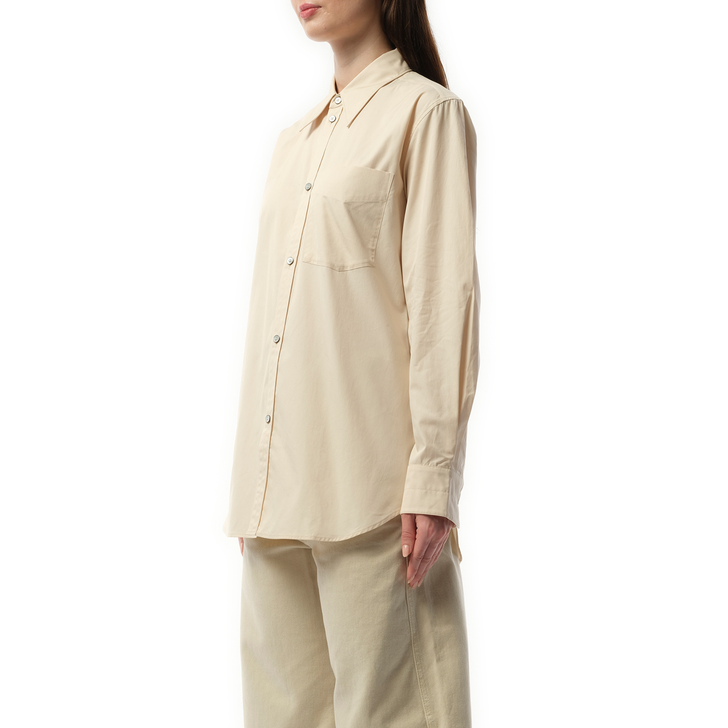 Fitted Shirt in Light Cream