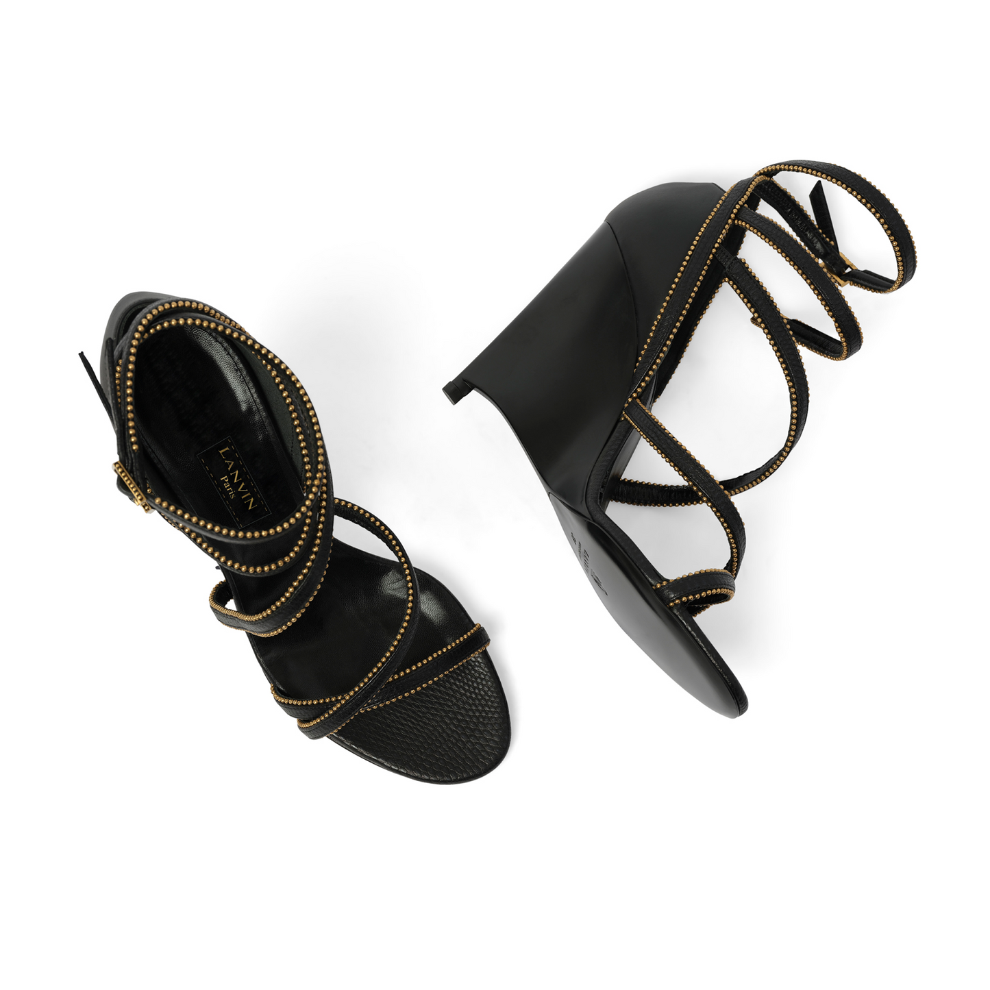 Wedge Sandal in Black