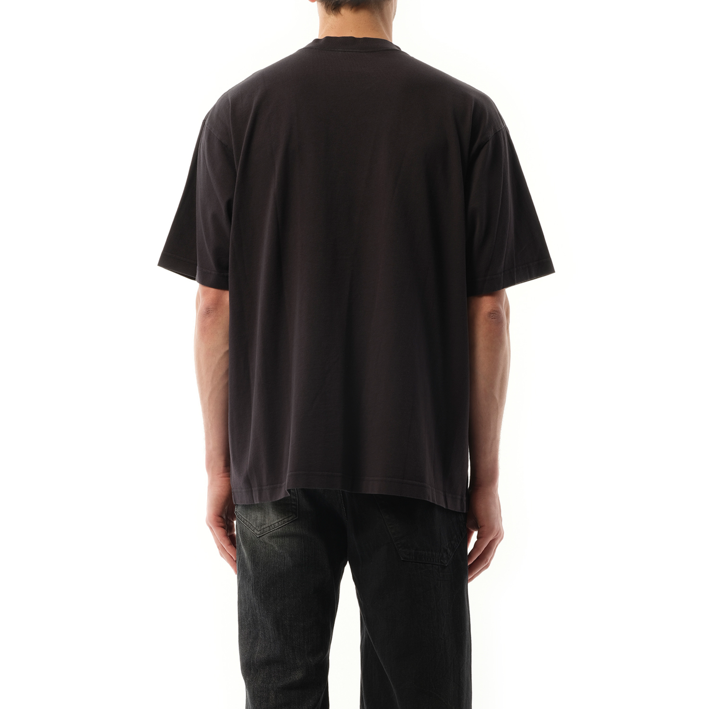 Political Stencil Medium Fit T-Shirt in Faded Black