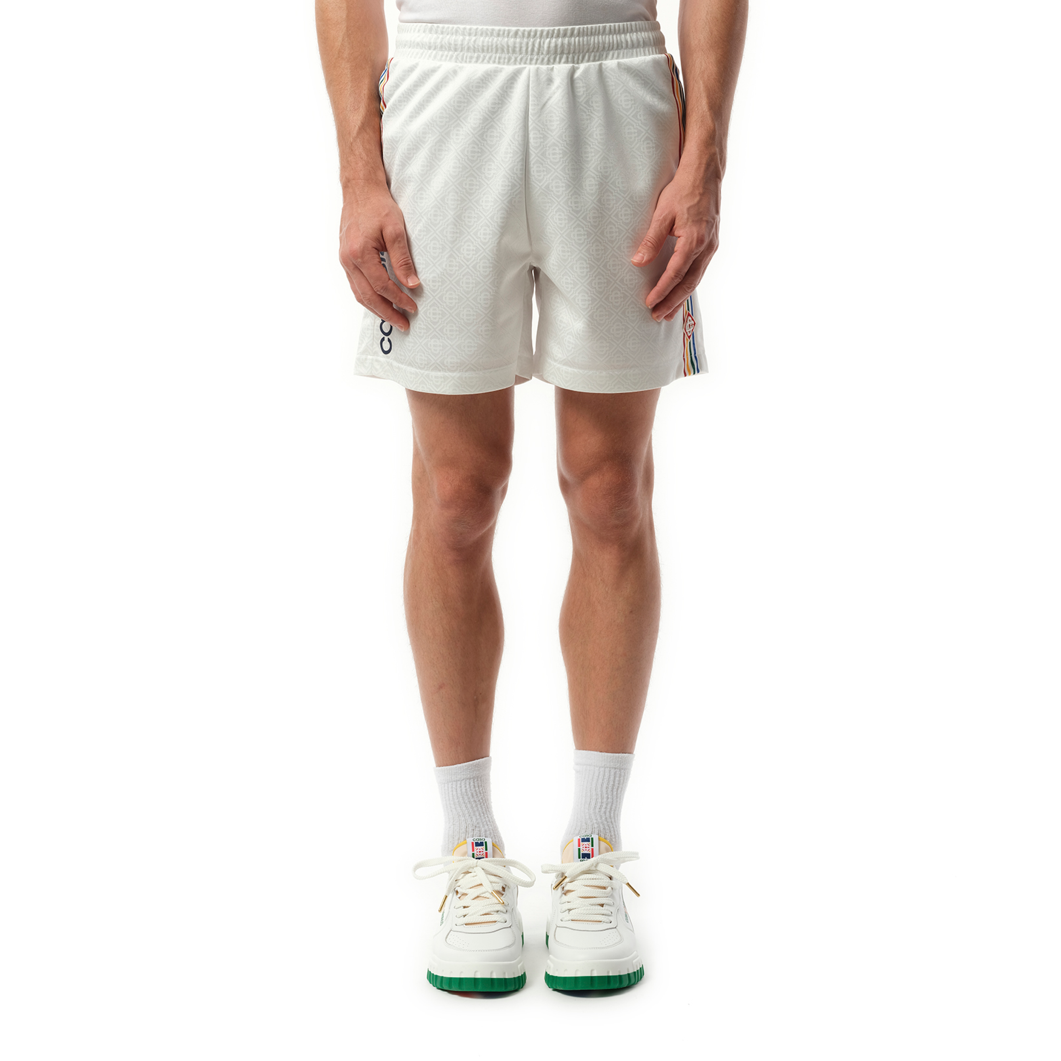 Football Shorts in Off White