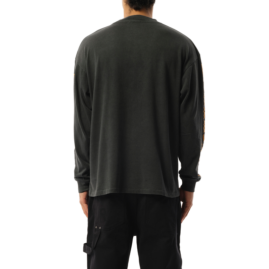 Reborn Long Sleeve T-Shirt in Aged Black