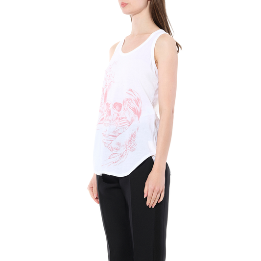 Skull Oversize T-Shirt in White