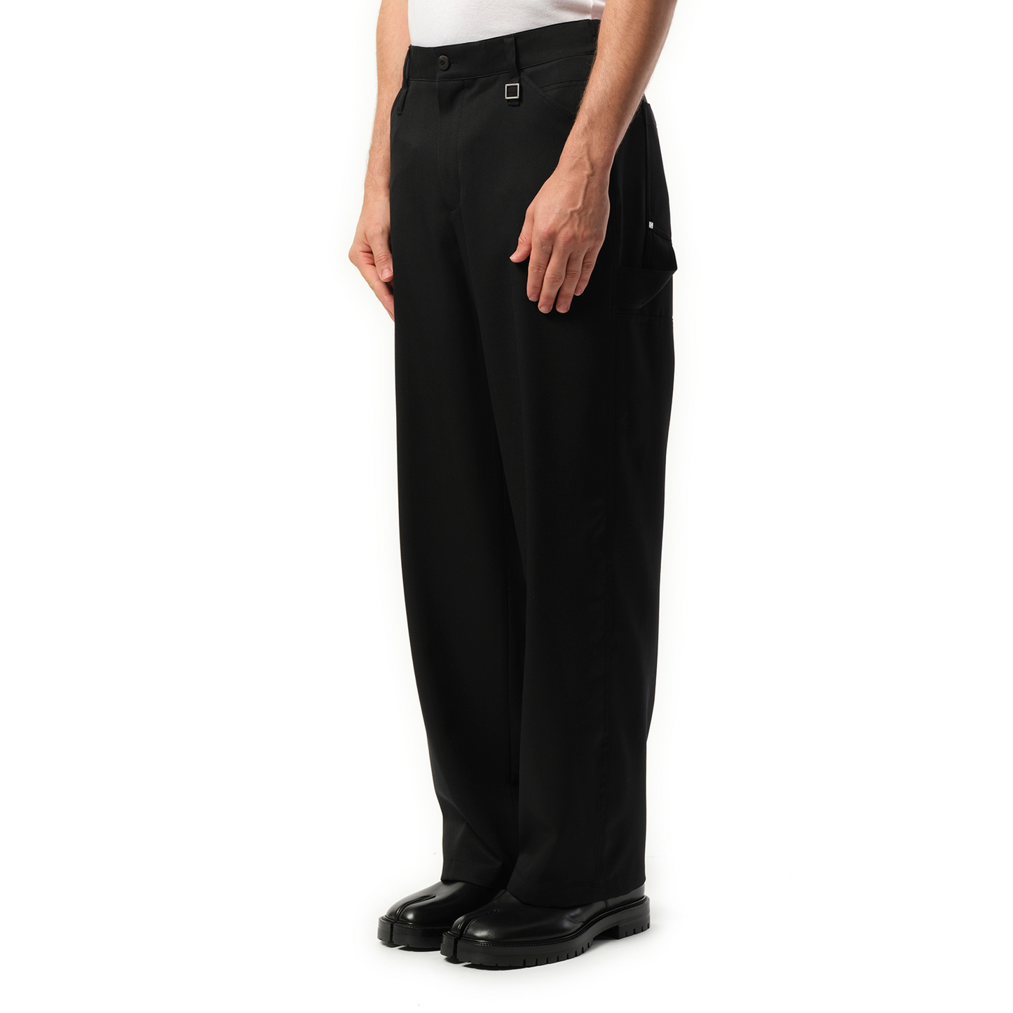 Wool Easy Pants in Black