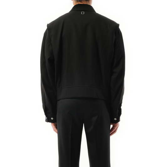 Wool Pocket Blouson in Black