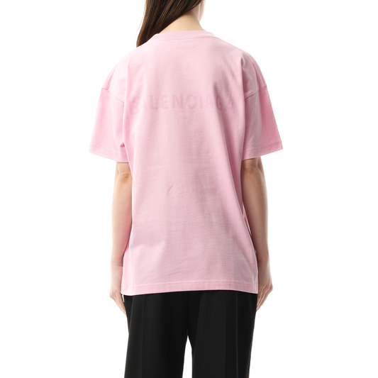 Back Logo Medium Fit T-Shirt in Pink