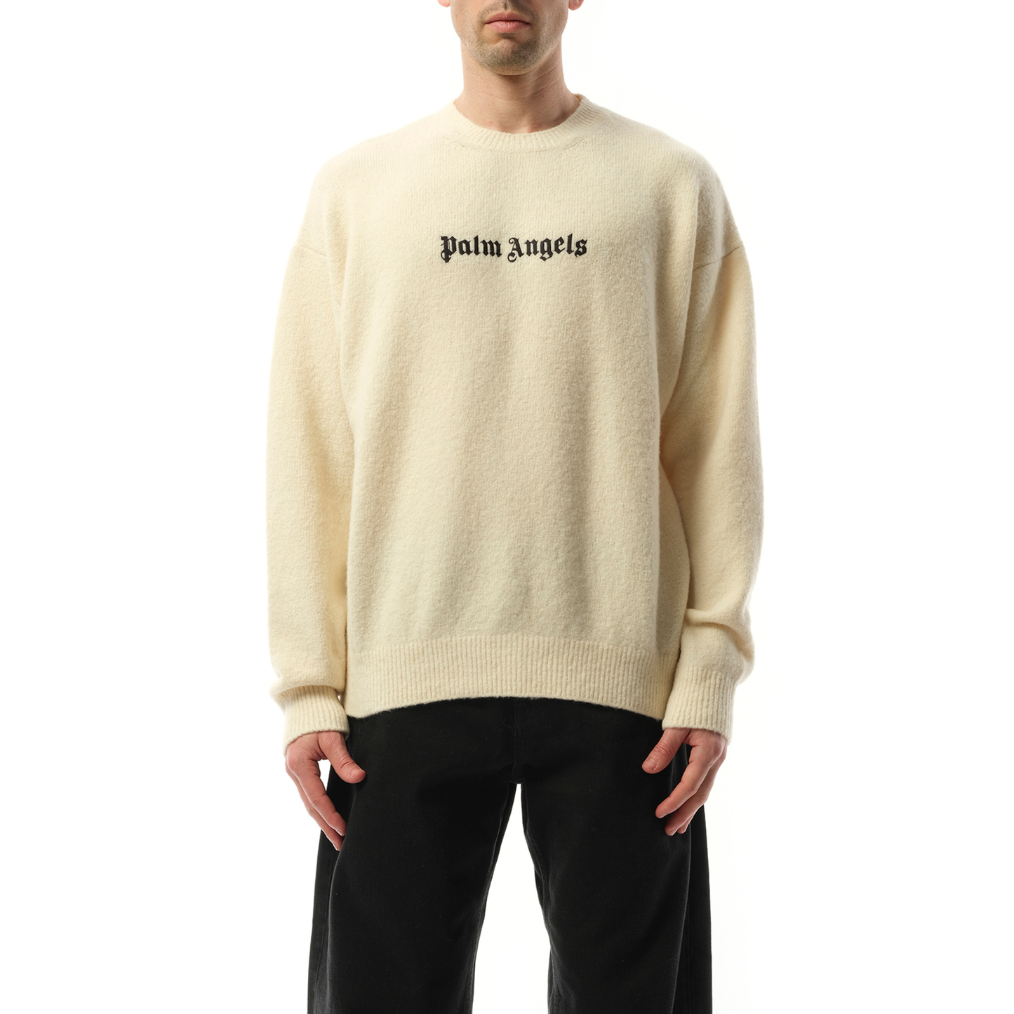 Classic Logo Sweater in Off White/Black