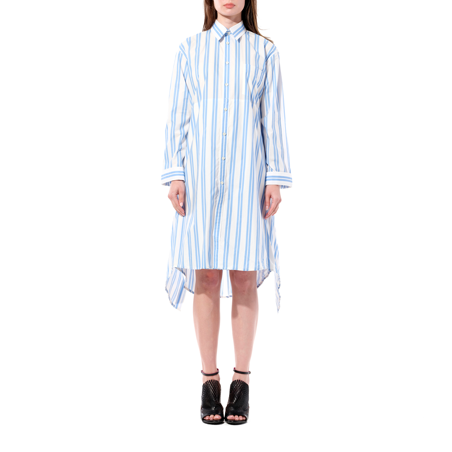 Chilie Dress in Blue/White