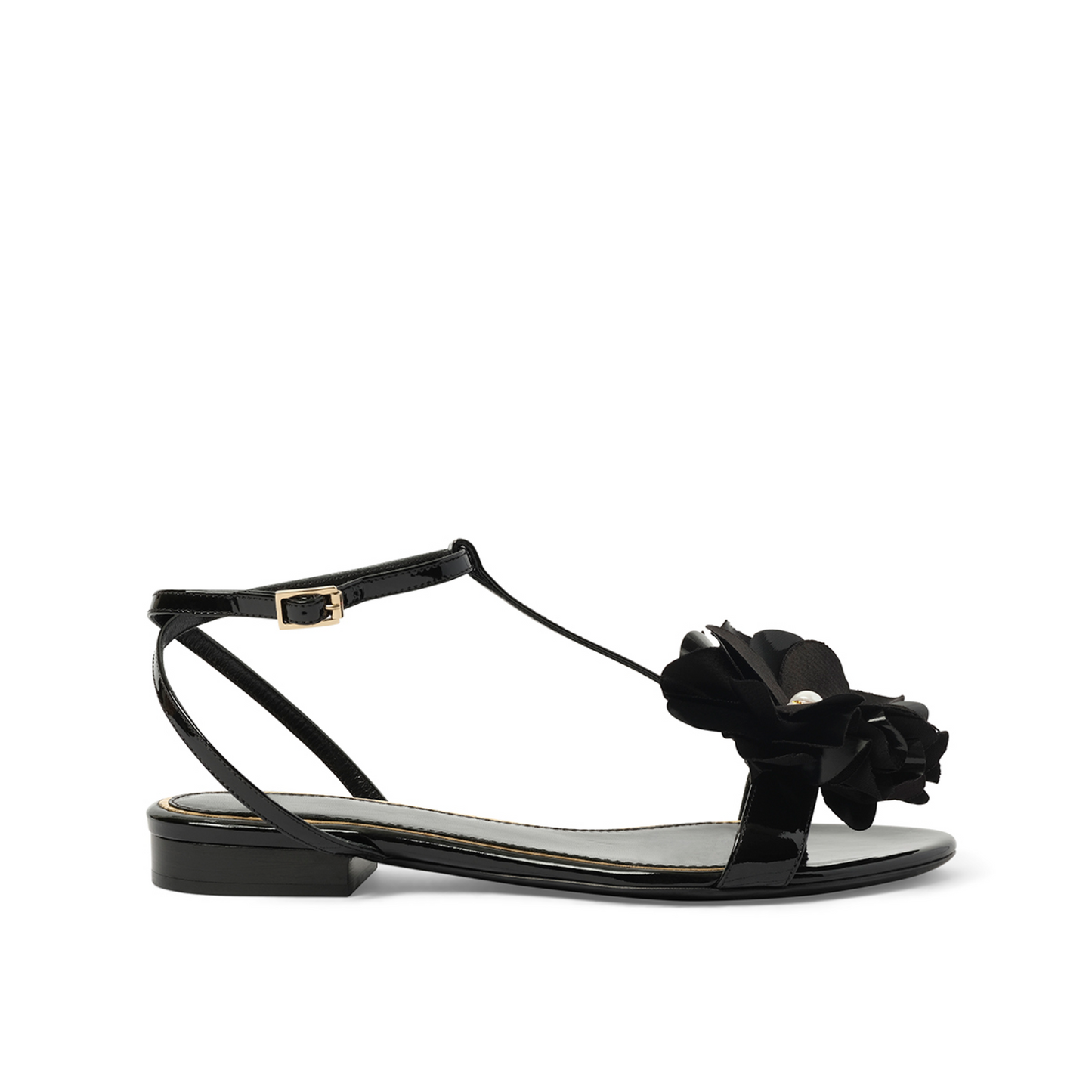 Flat Sandal in Black