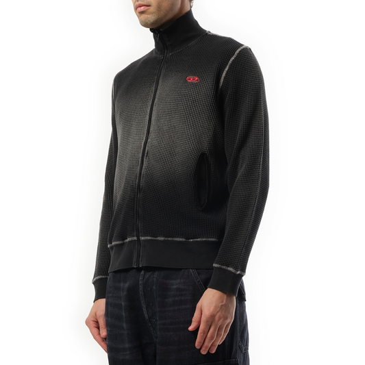 S-Wafy Zip Sweatshirt in Charcoal