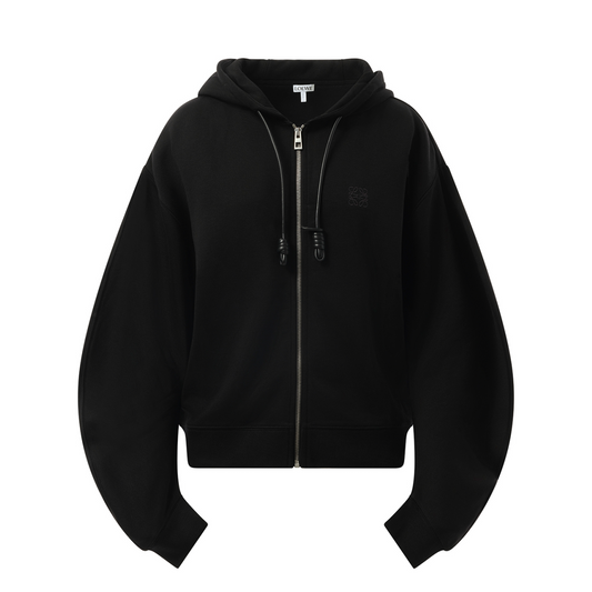 Flamenco Zip Hoodie in Black