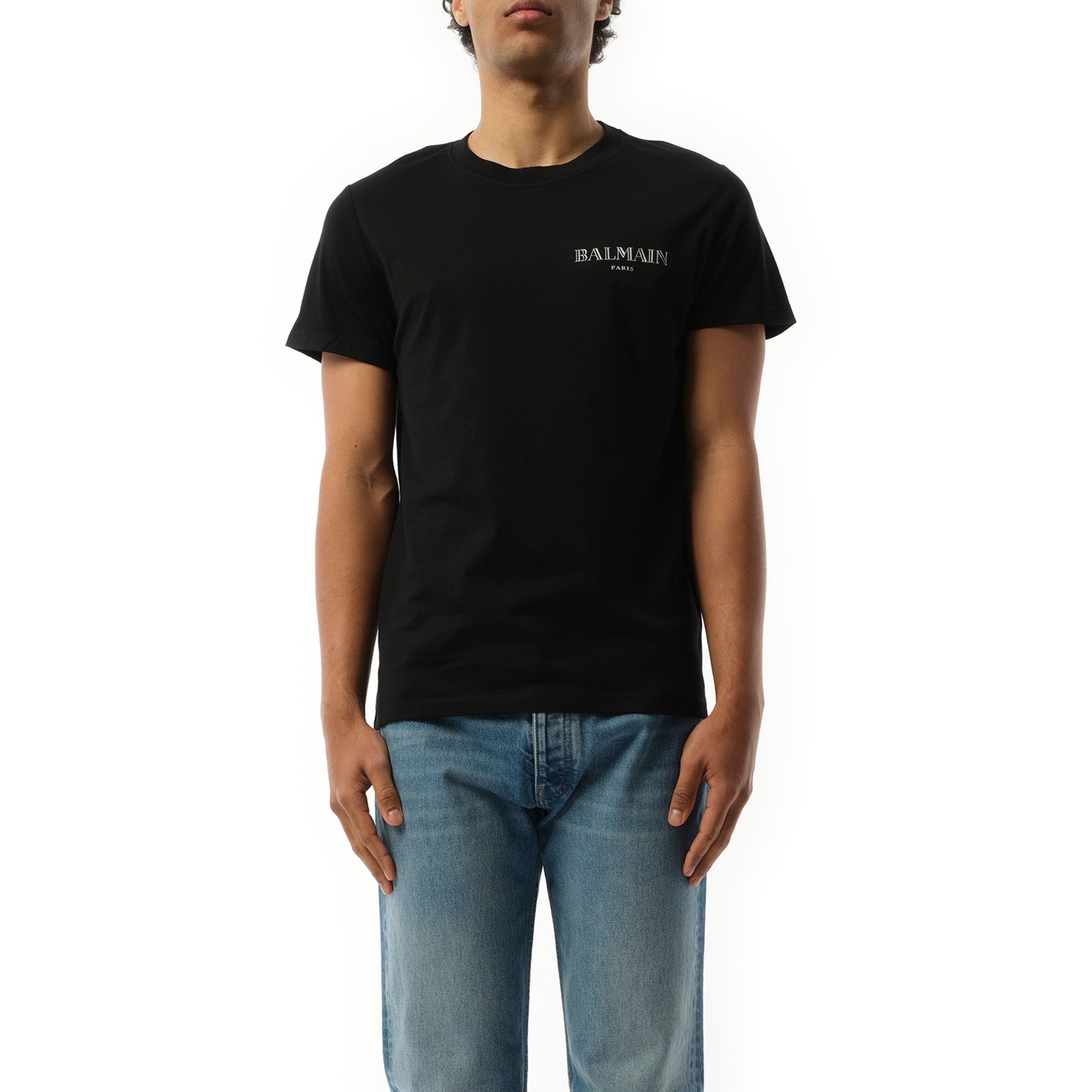 Balmain Vintage T-Shirt in Black/Silver