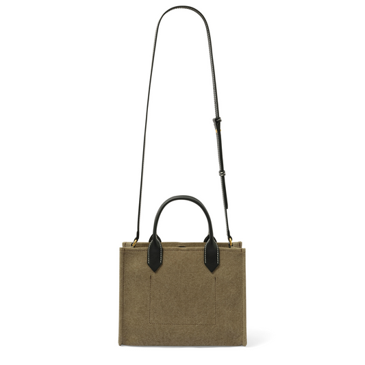 B-Army Small Canvas Shopper Bag in Khaki/Black