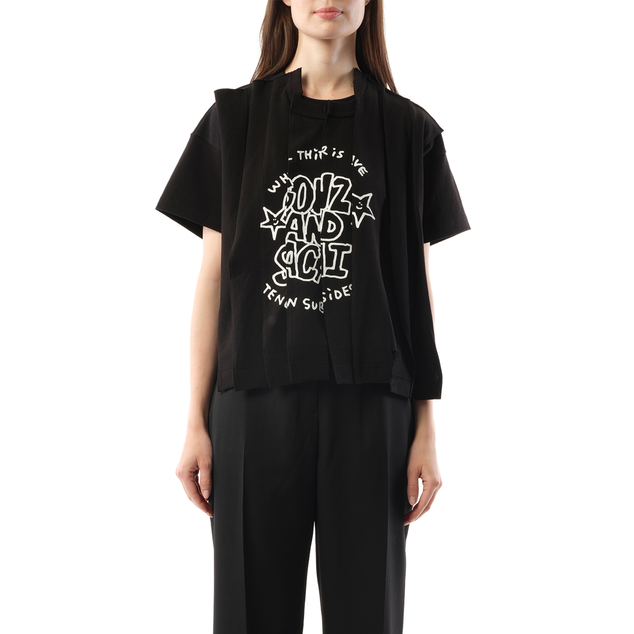 Sacai Gonz Print T-Shirt in Black