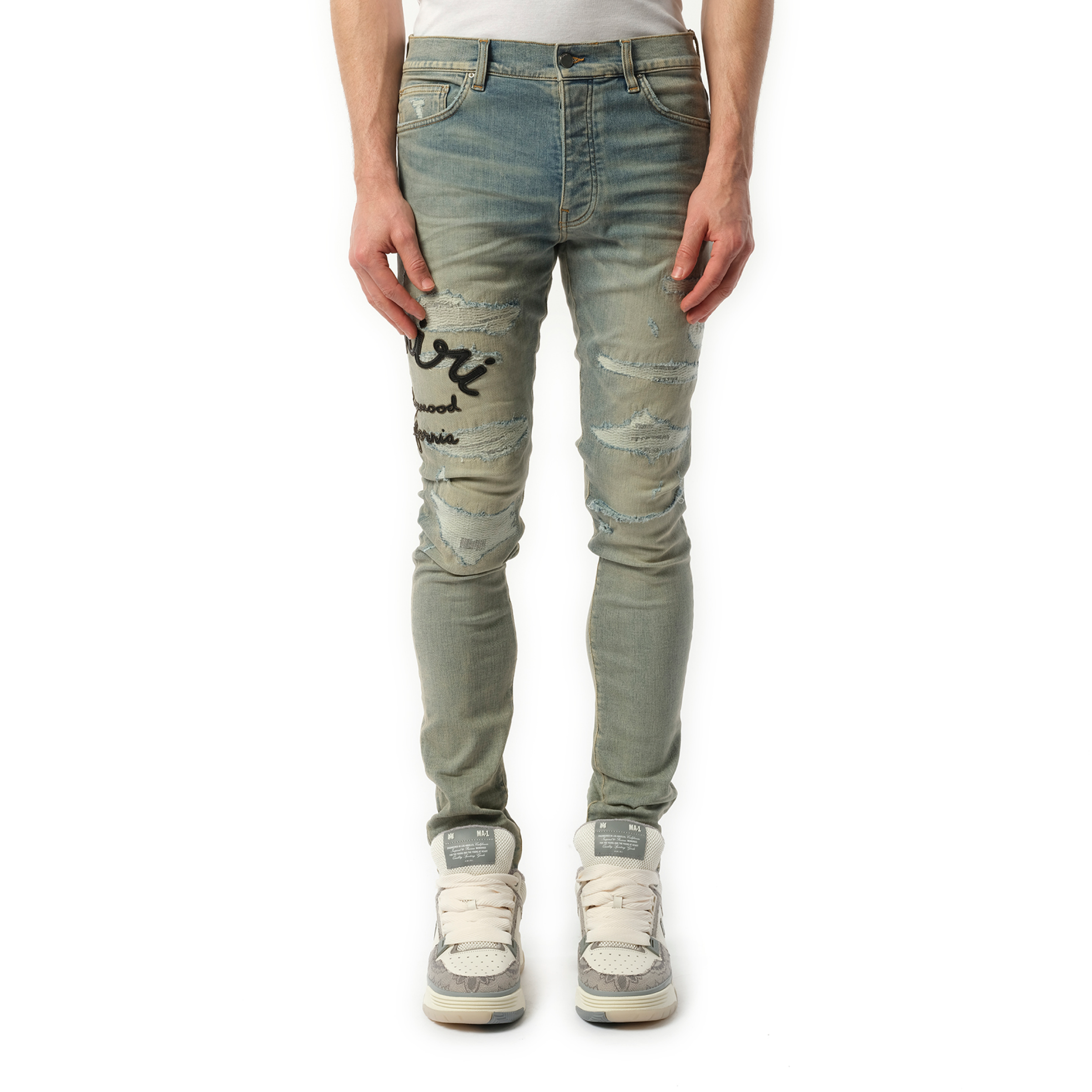 Amiri Hollywood Thrasher Jeans in Atiquie Indigo