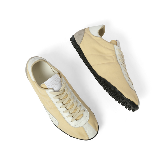 Sprinters Low Top Sneaker in Yellow/White/Antique White