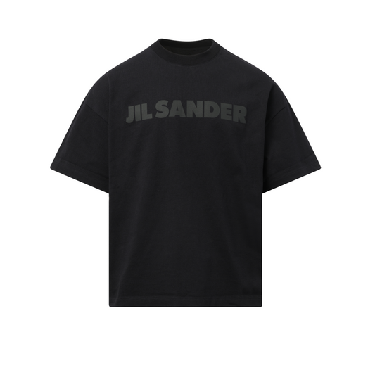 Tonal Jil Sander Logo T-Shirt in Black