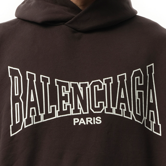 Balenciaga Boxing Large Fit Hoodie in Washed Black